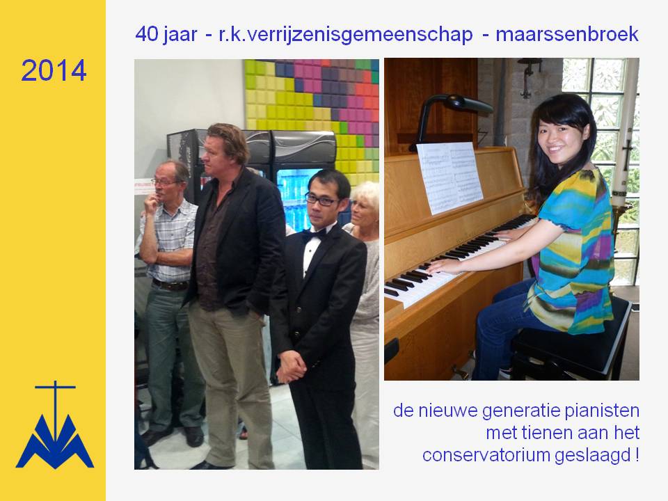 Foto van de pianiste van het koor Canta Nova, Eriko Mikami