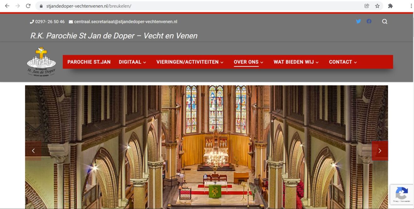 Website vernieuwd - onderdeel van de parochiewebsite